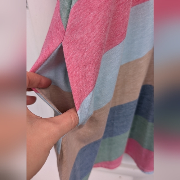 Beeson River Striped Flowy Tank Dress With Pockets Size Medium - Picture 4 of 6